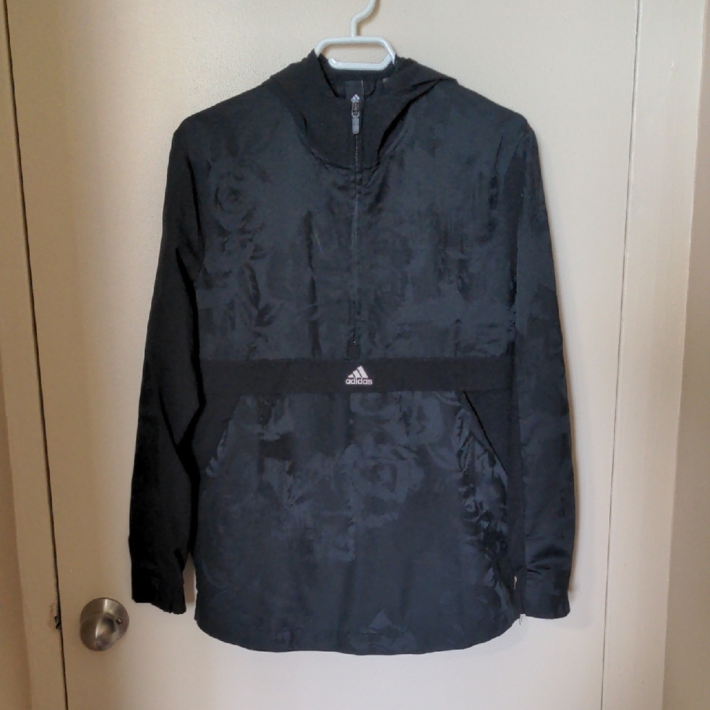 adidas Women's Black Hooded Anorak Jacket